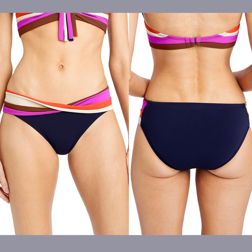 NEW Robin Piccone [ Small ] Billie‎ Twist Hipster Bikini Bottoms Blue
